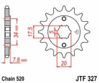800Wx800H-3067867-3 EK/JT Chain Kit 520SRX2 13/48 - zelfreinigend achtertandwiel