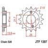 800Wx800H-3067926-3 EK/JT Kettingkit 520ZVX3 15/43 - standaard achtertandwiel