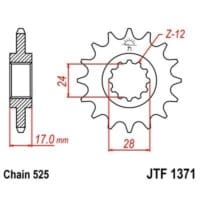 800Wx800H-3067939-3 EK/JT Kettingkit 525SRX2 15/43 - standaard achtertandwiel