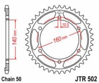 EK/JT Kettingkit 530SRX2 17/48 - standaard achtertandwiel