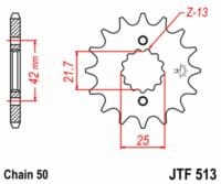 800Wx800H-3067983-3 EK/JT Kettingkit 530SRX2 14/42 - standaard achtertandwiel