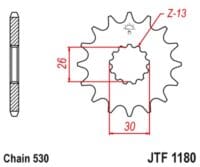 EK/JT Kettingkit 530SRX2 18/48 - standaard achtertandwiel
