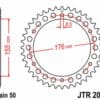 EK/JT Kettingkit 530SRX2 18/43 - standaard achtertandwiel