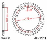 EK/JT Kettingkit 530SRX2 18/43 - standaard achtertandwiel