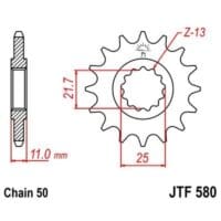 EK/JT Kettingkit 530SRX2 16/48 - standaard achtertandwiel