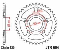 EK/JT Kettingkit 520SRX2 14/40 - standaard achtertandwiel