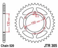 800Wx800H-3068337-2 EK/JT Kettingkit 520SRX2 15/46 - standaard achtertandwiel