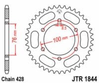 800Wx800H-3068373-2 EK/JT Kettingkit 428ZVX 14/48 - standaard achtertandwiel