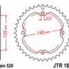EK/JT Kettingkit 520SRX2 14/38 - standaard achtertandwiel