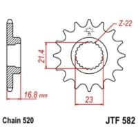 EK/JT Kettingkit 520SRX2 16/48 - standaard achtertandwiel