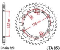 EK/JT Kettingkit 520M3 13/48 - ultralicht achtertandwiel