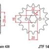 EK/JT Kettingkit 428ZVX 14/47 - standaard achtertandwiel