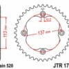 EK/JT Kettingkit 520SRX2 14/36 - standaard achtertandwiel