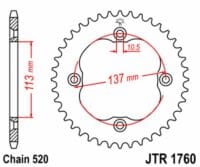 EK/JT Kettingkit 520SRX2 14/36 - standaard achtertandwiel
