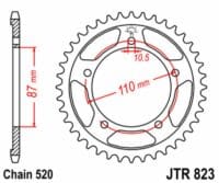 EK/JT Kettingkit 520SRX2 16/39 - standaard achtertandwiel
