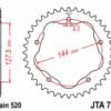 800Wx800H-3068577-2 EK/JT Kettingkit 520SRX2 14/38 - ultralicht achtertandwiel