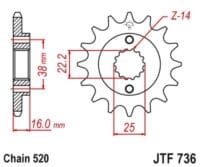 800Wx800H-3068579-3 EK/JT Kettingkit 520SRX2 15/46 - standaard achtertandwiel