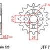 EK/JT Kettingkit 520SRX2 15/46 - standaard achtertandwiel