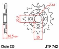 800Wx800H-3068589-2 EK/JT Kettingkit 520ZVX3 15/46 - standaard achtertandwiel