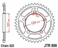 800Wx800H-3068620-2 EK/JT Kettingkit 525SRX2 16/38 - standaard achtertandwiel