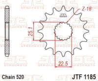 800Wx800H-3068628-3 EK/JT Kettingkit 520SRX2 17/41 - standaard achtertandwiel