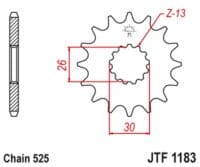800Wx800H-3068631-3 EK/JT Kettingkit 525SRX2 18/43 - standaard achtertandwiel