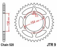800Wx800H-3068639-2 EK/JT Kettingkit 520SRX2 16/47 - standaard achtertandwiel