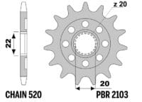 EK/PBR Kettingkit 520SRX2 13/50 - ultralicht achtertandwiel