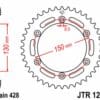 EK/JT Kettingkit 428SR 17/51 - standaard achtertandwiel