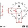 EK/JT Kettingkit 428SR 17/51 - standaard achtertandwiel