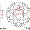 EK/JT Kettingkit 428SR 14/56 - standaard achtertandwiel