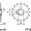 EK/JT Kettingkit 520M3 14/48 - standaard achtertandwiel