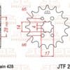 EK/JT Kettingkit 428ZVX 13/60 - standaard achtertandwiel