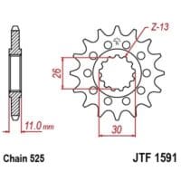 800Wx800H-3069739-3 EK/JT Kettingkit 525SRX2 16/46 - standaard achtertandwiel