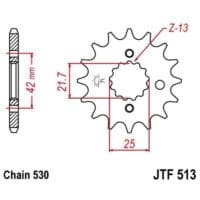 EK/JT Kettingkit 530SRX2 15/45 - standaard achtertandwiel