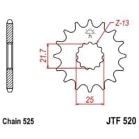 800Wx800H-3069856-3 EK/JT Kettingkit 525ZVX3 17/43 - standaard achtertandwiel
