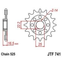 EK/JT Kettingkit 525ZVX3 15/41 - standaard achtertandwiel