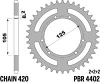EK/PBR Kettingkit 420SR 13/52 - standaard achtertandwiel
