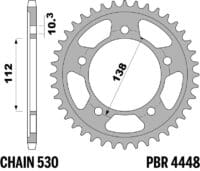 EK/PBR Kettingkit 530SRX2 16/48 - standaard achtertandwiel