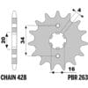 EK/PBR Kettingkit 428ZVX 16/49 - standaard achtertandwiel