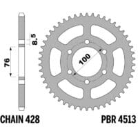 800Wx800H-3070361-2 EK/PBR Kettingkit 428DEH 14/52 - standaard achtertandwiel