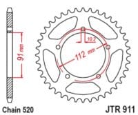 800Wx800H-3070410-2 EK/JT Kettingkit 520SRX2 14/46 - standaard achtertandwiel