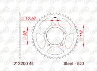 800Wx800H-3070431-2 AFAM Kettingkit 520XLR2 14/69 - Standaard achtertandwiel