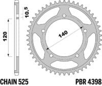 800Wx800H-3070629-2 Kettingkit EK/PBR 525MVXZ2 17/43 - standaard achtertandwiel