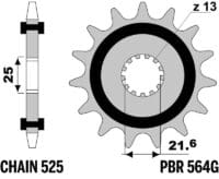 800Wx800H-3070641-3 Kettingkit EK/PBR 525MVXZ2 17/41 - standaard achtertandwiel