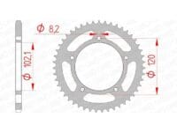 800Wx800H-3070780-2 AFAM Kettingkit 420R1G 12/47 - Standaard achtertandwiel