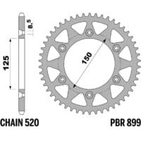 EK/PBR Kettingkit 520MVXZ2 16/43-118 - Standaard achtertandwiel