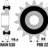 800Wx800H-3070931-3 EK/PBR Kettingkit 530ZVX3 15/40-108 - Standaard achtertandwiel