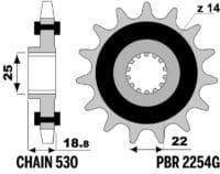 800Wx800H-3070931-3 EK/PBR Kettingkit 530ZVX3 15/40-108 - Standaard achtertandwiel
