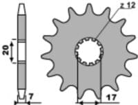 800Wx800H-3070961-3 EK/PBR Kettingkit 428DEH 12/60-134 - Standaard achtertandwiel